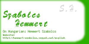 szabolcs hemmert business card